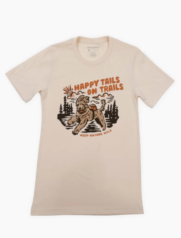 happy tails on trails forest unisex tee